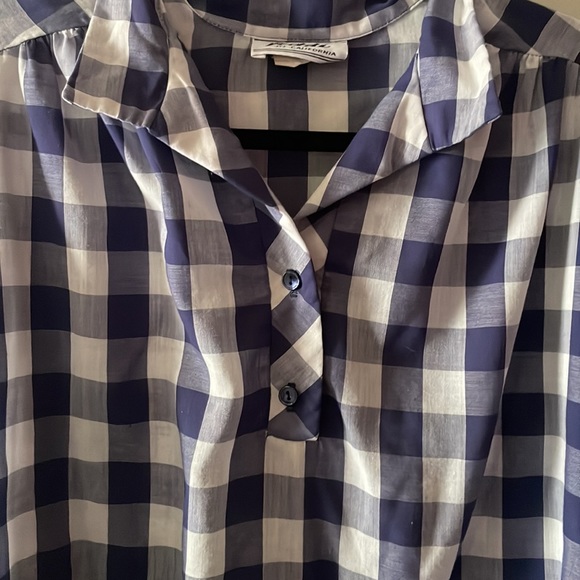Teddi of California 80’s vintage checkered button blouse - Picture 2 of 10